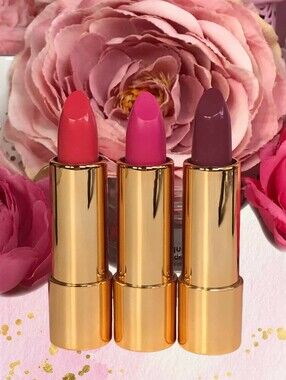 YENSA Super 8 Vibrant Silk Lipstick BUNDLE of 3: Charm, Noble, Confidence *BNIB